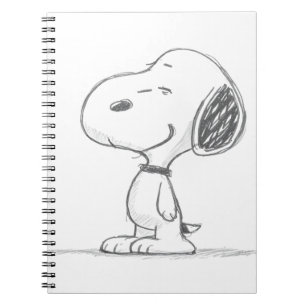 Minimale schetsillustratie van Beagle-hond Notitieboek