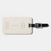 Minimale Schone Eenvoudige Moderne QR Code Goud en Bagagelabel (Voorkant horizontaal)