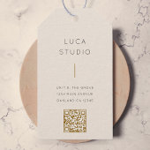 Minimale Schone Eenvoudige Moderne QR Code Goud en Cadeaulabel