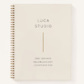 Minimale Schone Eenvoudige Moderne QR Code Goud en Notitieboek (Voorkant)