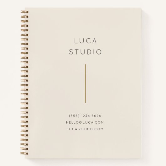 Minimale Schone Eenvoudige Moderne QR Code Goud en Notitieboek (Voorkant)