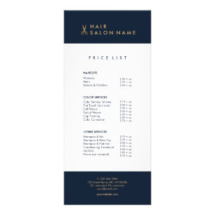 Minimale, schone goudschaar Hair Salon-stylist Reclamekaart