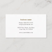 Minimale schone witte nepkoper Yoga Visitekaartje (Achterkant)