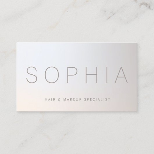 Minimale schoonheid lumierig zilver 6 Punch Loyalt Visitekaartje (Voorkant)