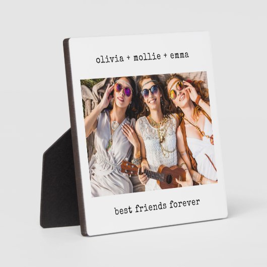 Minimale schrijfmachine | Foto van beste vrienden Fotoplaat (Voorkant)