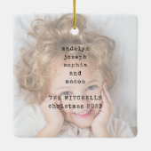 Minimale schrijfmachine | Twee foto's en eenvoudig Keramisch Ornament (Achterkant)