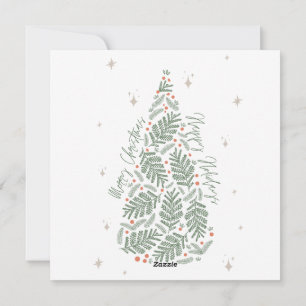 Minimale schrijfmachine   Vrolijk kerstfeest met f Feestdagenkaart