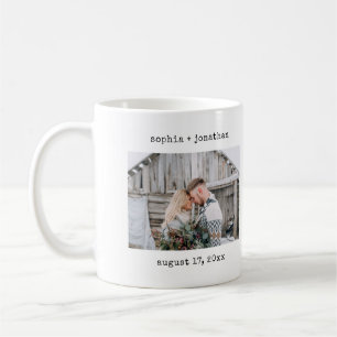 Minimale schrijfmachine Weddenfoto Koffiemok
