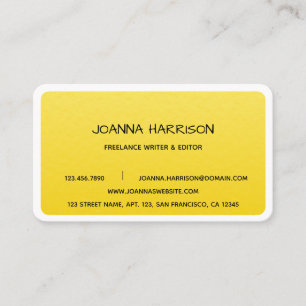 Minimale schrijver van legant Trendy Gold Foil Visitekaartje