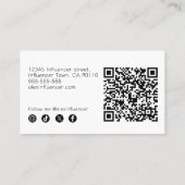 Minimale Scribble Zwart-wit Professional Visitekaartje (Achterkant)