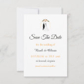 Minimale script bruiloft Save The Date kaart (Voorkant)