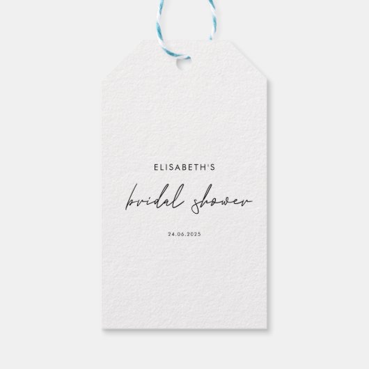Minimale Script Bruiloft Uitnodiging Cadeaulabel (Achterkant)