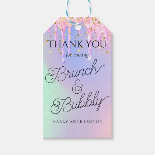 Minimale script bruiloftsshower cadeaubeglabels cadeaulabel (Voorkant)