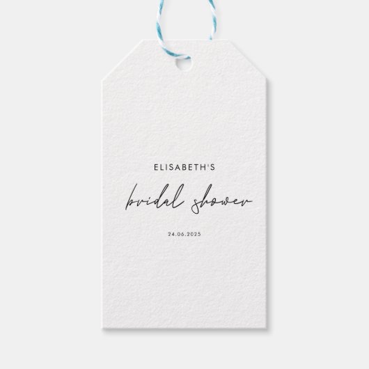 Minimale Script Bruiloftsuitnodiging Cadeaulabel (Voorkant)