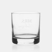 Minimale Script Custom Wedding Whiskey Glas (Achterkant)