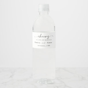 Minimale Script ELLE Waterfles Etiket