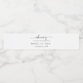 Minimale Script ELLE Waterfles Etiket (Enkel label)