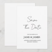 Minimale Script Foto Save the Date (Voorkant / Achterkant)