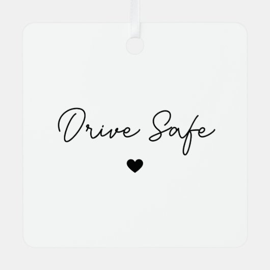 Minimale script hart rijveilig auto ornament (Voorkant)