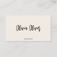 Minimale Script kalligrafie Ivoor Cream Chic Moder