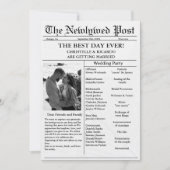 Minimale script krant bruiloft opslaan van de datu kaart (Voorkant)