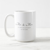 Minimale Script Mr en Mrs Koppel Mok Cadeau (Links)