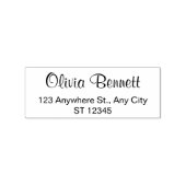 Minimale script persoonlijke adresstempel rubberstempel (Gestempeld)