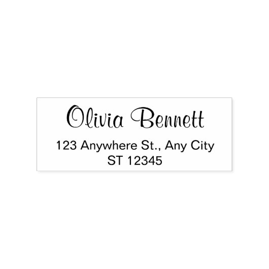Minimale script persoonlijke adresstempel rubberstempel (Afrduk)