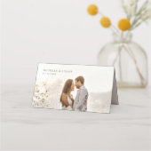 Minimale Script Photo Wedding Place kaarten (Achterkant)