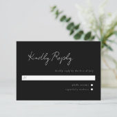 Minimale Script Rsvp Kaartje (Staand voorkant)