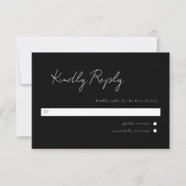 Minimale Script Rsvp Kaartje