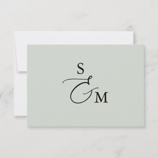 Minimale Script Traditionele QR Code RSVP (Achterkant)