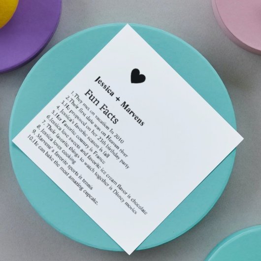 Minimale scriptfeesten bruiloft servetten