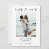 Minimale scriptfoto save the date (Voorkant)