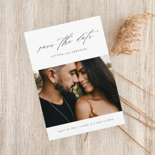 Minimale scriptfoto save the date