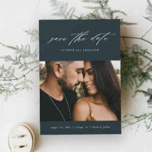 Minimale scriptfoto save the date