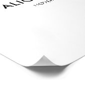 Minimale scripthandtekening Welkomstbruiloft Poster (Hoek)