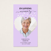 Minimale scriptherfst Bladwijzer Visitekaartje (Voorkant)