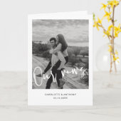 Minimale scriptlettertype foto onze stemkaart kaart (Gele Bloem)