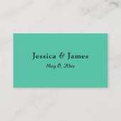 Minimale scripttypografie Biscay Green Bedankt Informatiekaartje (Achterkant)