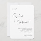 Minimale scriptuitnodiging kaart (Voorkant)