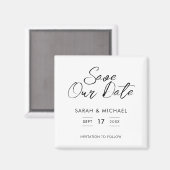 Minimale scriptweduwen sparen de datum magneet (Voorkant / Achterkant)