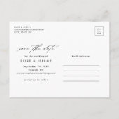 Minimale scriptweduwen waarop de datum kan worden  aankondigingskaart (Achterkant)