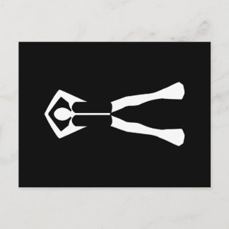 Minimale Scuba-duiker-Briefkaart - Eenvoudige rein Briefkaart