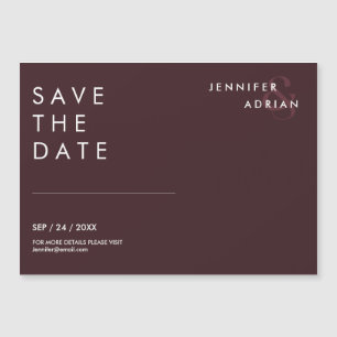 Minimale Seal Bruine Horizontale Save The Date