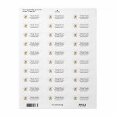 Minimale Sepia Stilleven Bloemen retouradres Etiket (Full Sheet)