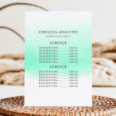 Minimale serviceprijs voor Ombre Mint Waterverf Menu
