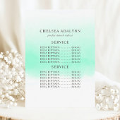 Minimale serviceprijs voor Ombre Mint Waterverf Menu