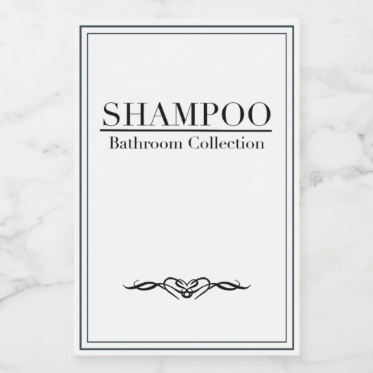 Minimale set Shampoo-label Voedselcontainer Etiket (Enkel label)