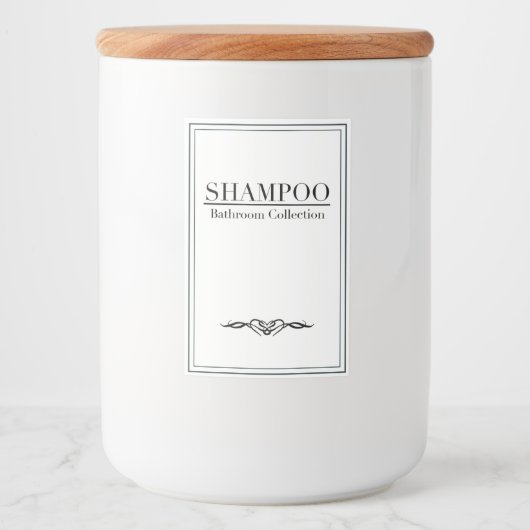 Minimale set Shampoo-label Voedselcontainer Etiket (Voorkant)